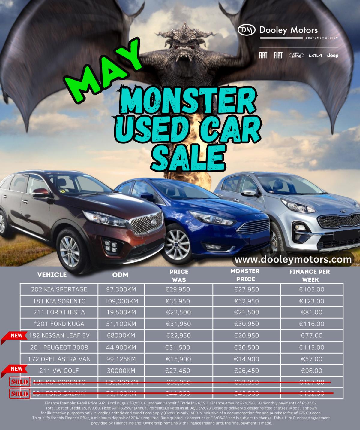 MAY Monster Used Car Sale
