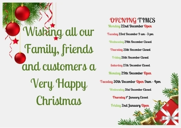 Christmas Opening Hours